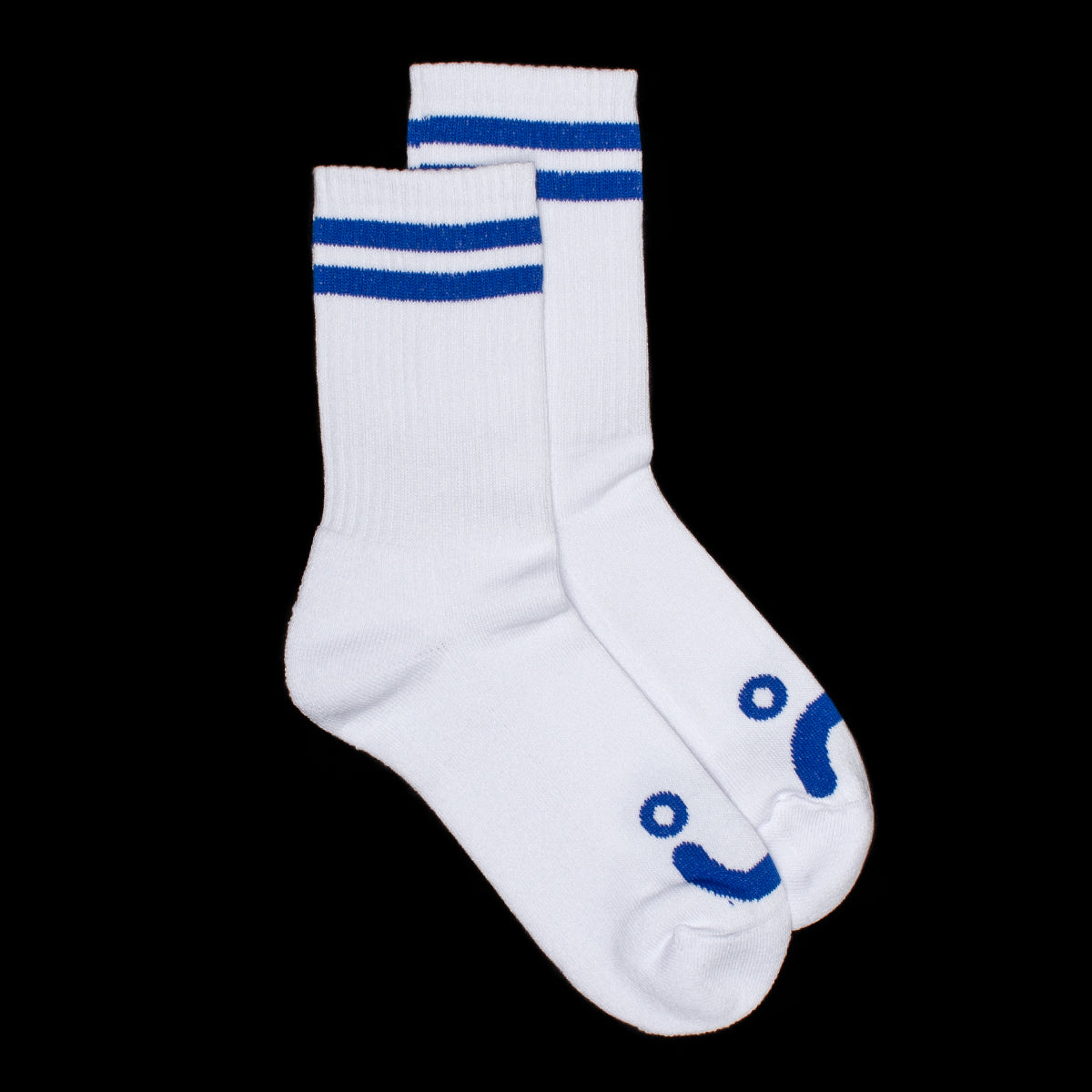 Polar Skate Co. - Happy Sad Socks
Color : White / Blue