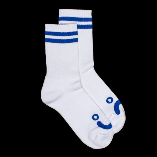 Polar Skate Co. - Happy Sad Socks
Color : White / Blue
