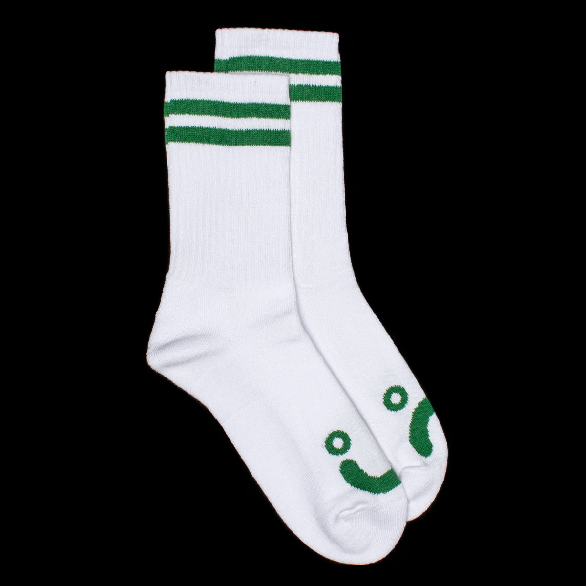 Polar Skate Co. - Happy Sad Socks
Color : White / Green