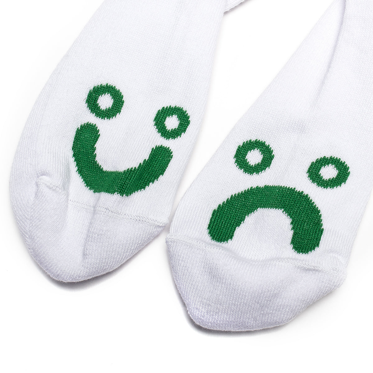 Polar Skate Co. - Happy Sad Socks
Color : White / Green