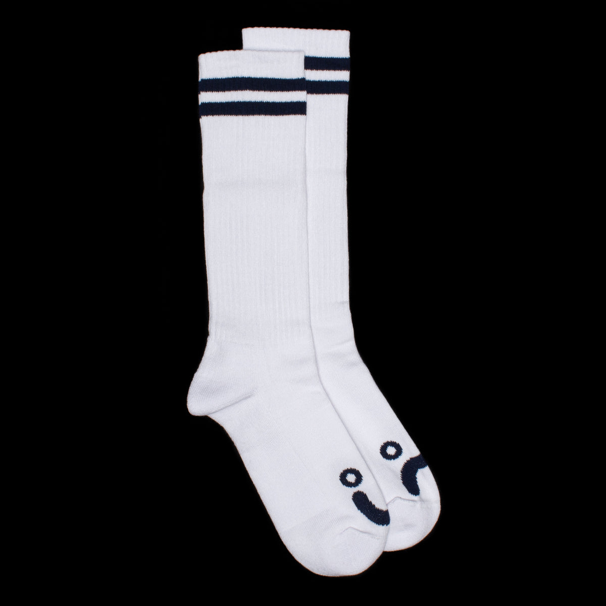Polar Skate Co. - Happy Sad Socks
Color : White / Navy