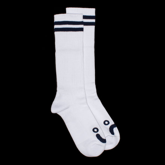 Polar Skate Co. - Happy Sad Socks
Color : White / Navy