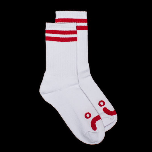 Polar Skate Co. - Happy Sad Socks
Color : White / Red