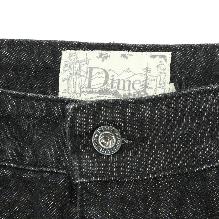 Dime Relaxed Denim Pants Black Washed