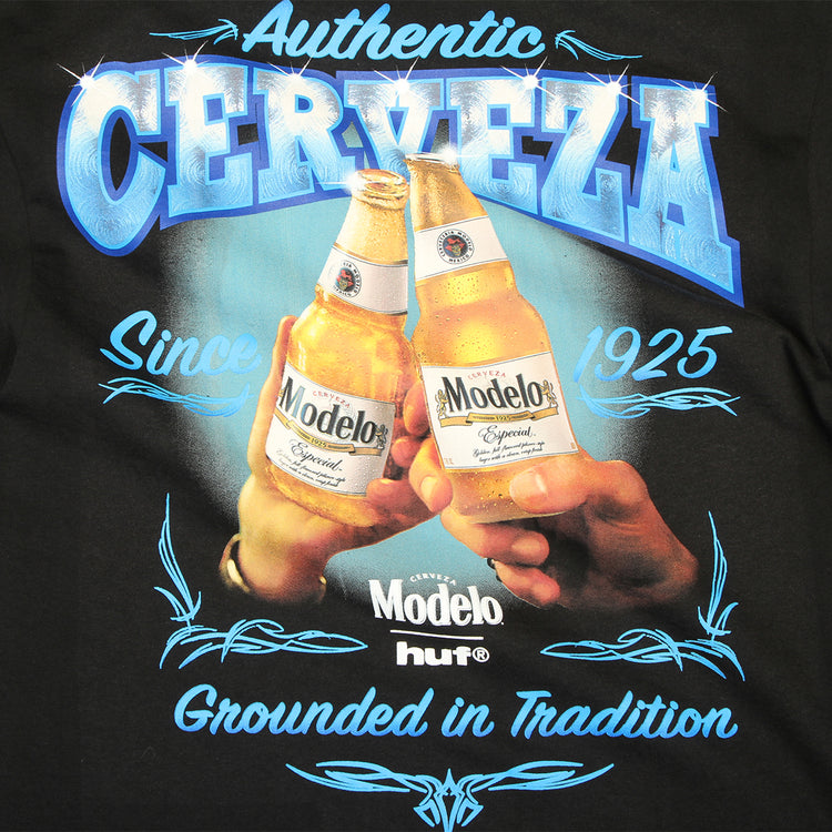 Huf x Modelo - Grounded In Traditions T-Shirt
Color : Black