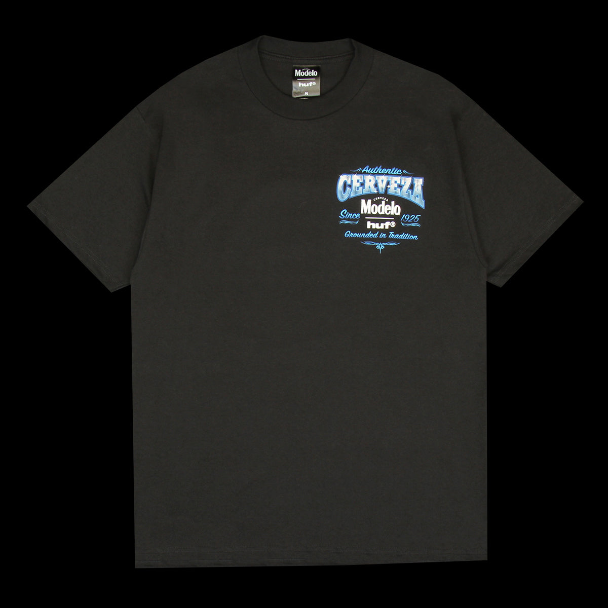 Huf x Modelo - Grounded In Traditions T-Shirt
Color : Black