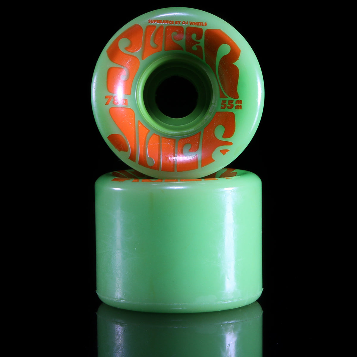OJ Wheels Mini Super Juice – Set Da 4 Ruote Per Skateboard, 55mm, Durezza 78A, Bianche, Uretano Insane-A-Thane
