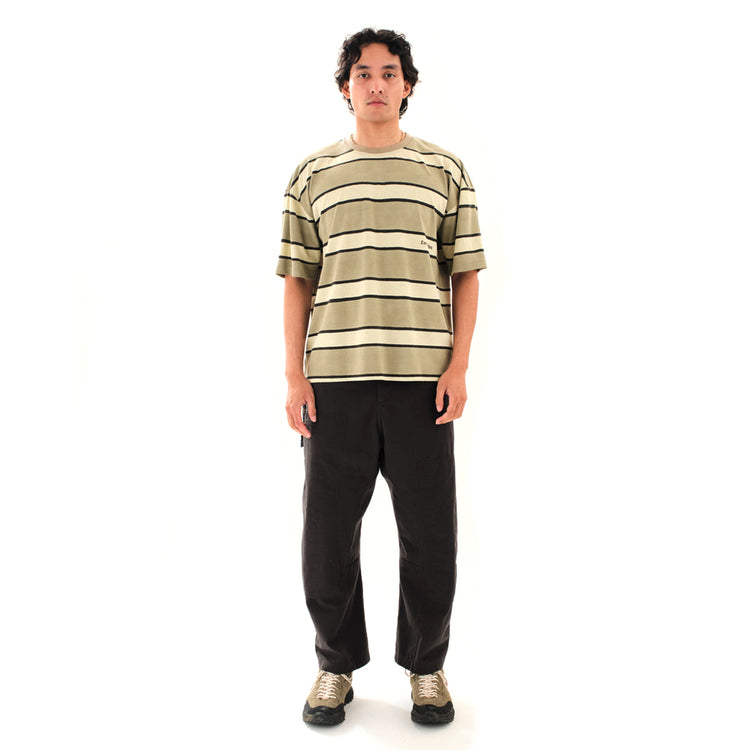 Earth Studies - Mission Control Stripe T-Shirt
Style # MS-114
Color : Pumice Block Print