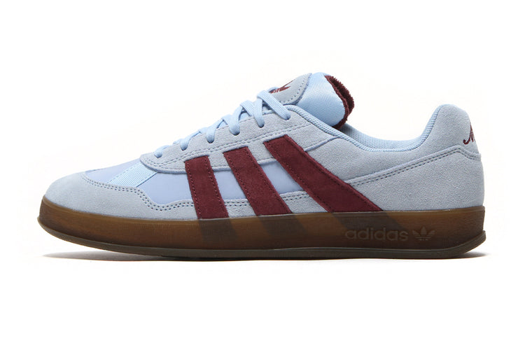 Adidas - Aloha Super
Style # HQ4717
Color : Clear Sky / Maroon / Gum