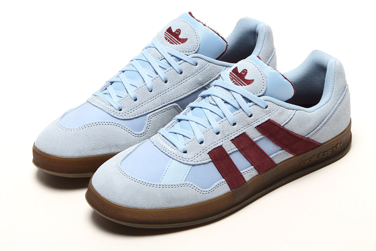 Adidas - Aloha Super
Style # HQ4717
Color : Clear Sky / Maroon / Gum