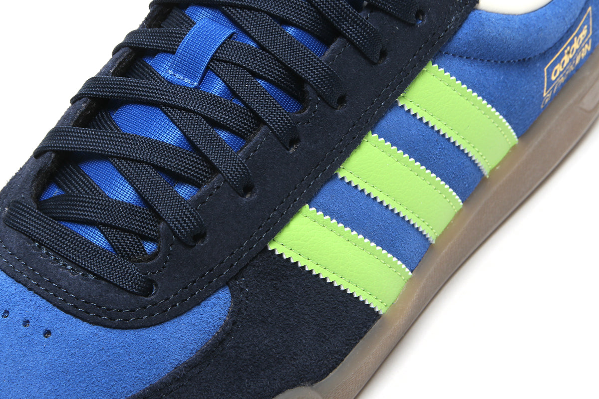 Adidas - Glenburn
Style # KK1116
Color : Bright Royal / Semi Solar Slime / Collegiate Navy