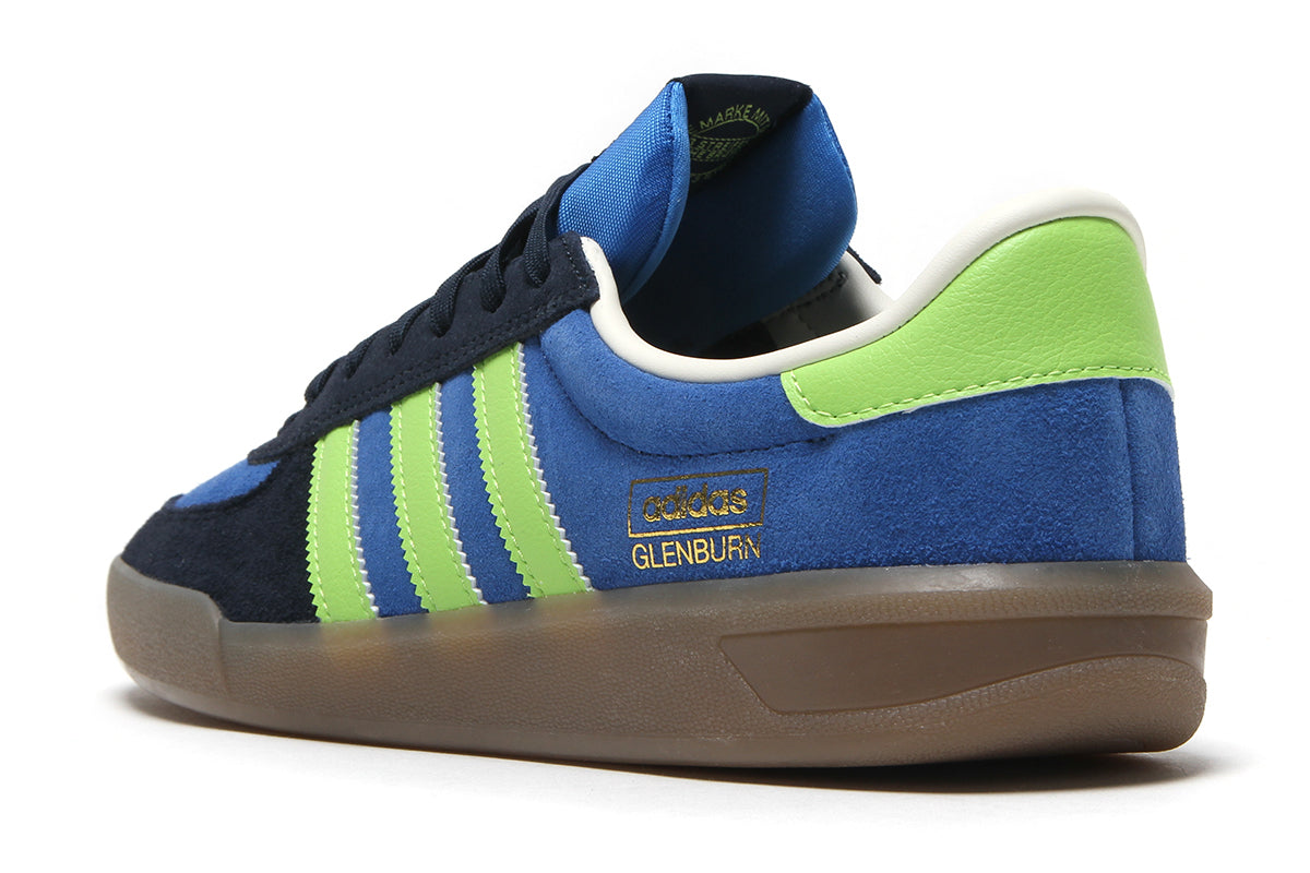 Adidas - Glenburn
Style # KK1116
Color : Bright Royal / Semi Solar Slime / Collegiate Navy