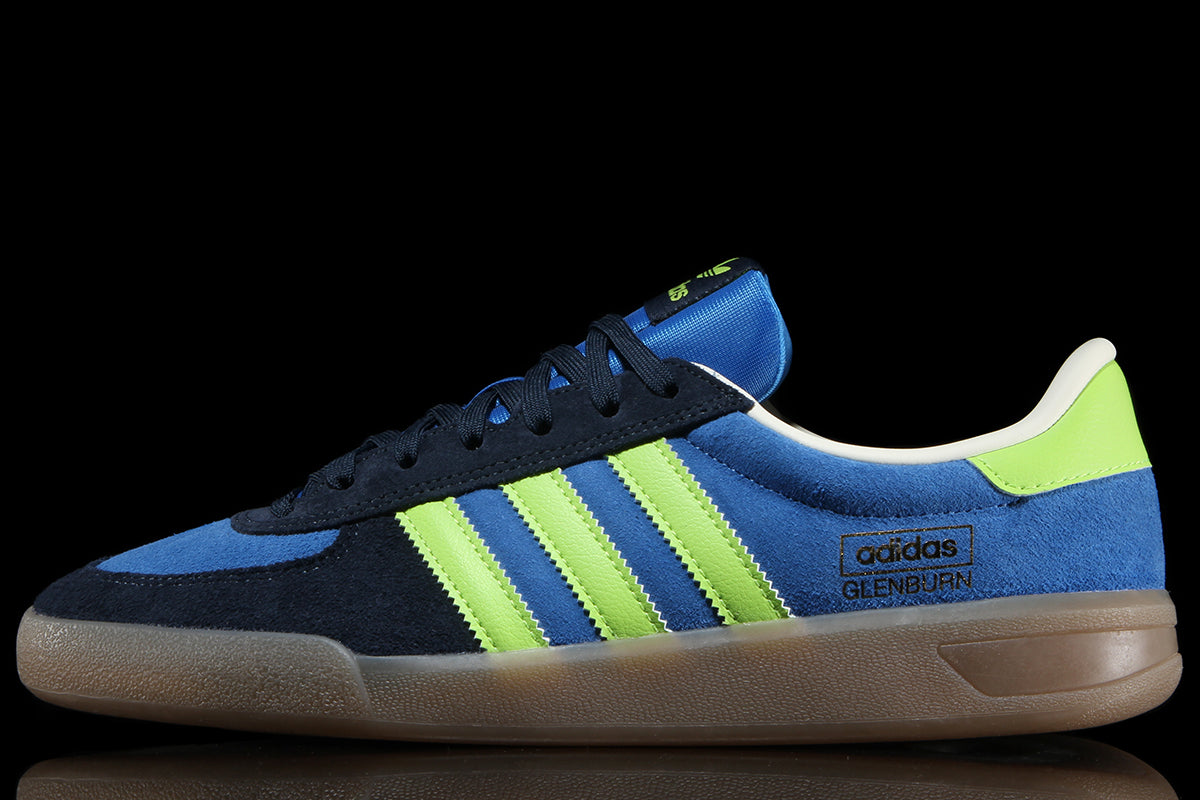 Adidas - Glenburn
Style # KK1116
Color : Bright Royal / Semi Solar Slime / Collegiate Navy