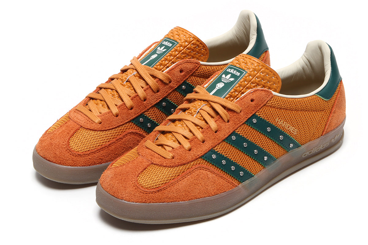 Adidas - Gazelle x Hardies
Style # KI7011
Color : Rustic Orange / Collegiate Green