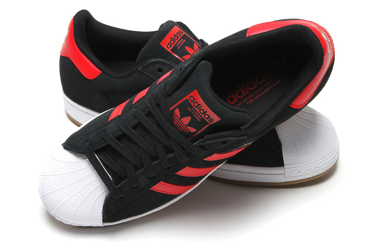 Adidas - Superstar ADV
Style # KI5731
Color : Core Black / Better Scarlet / Cloud White