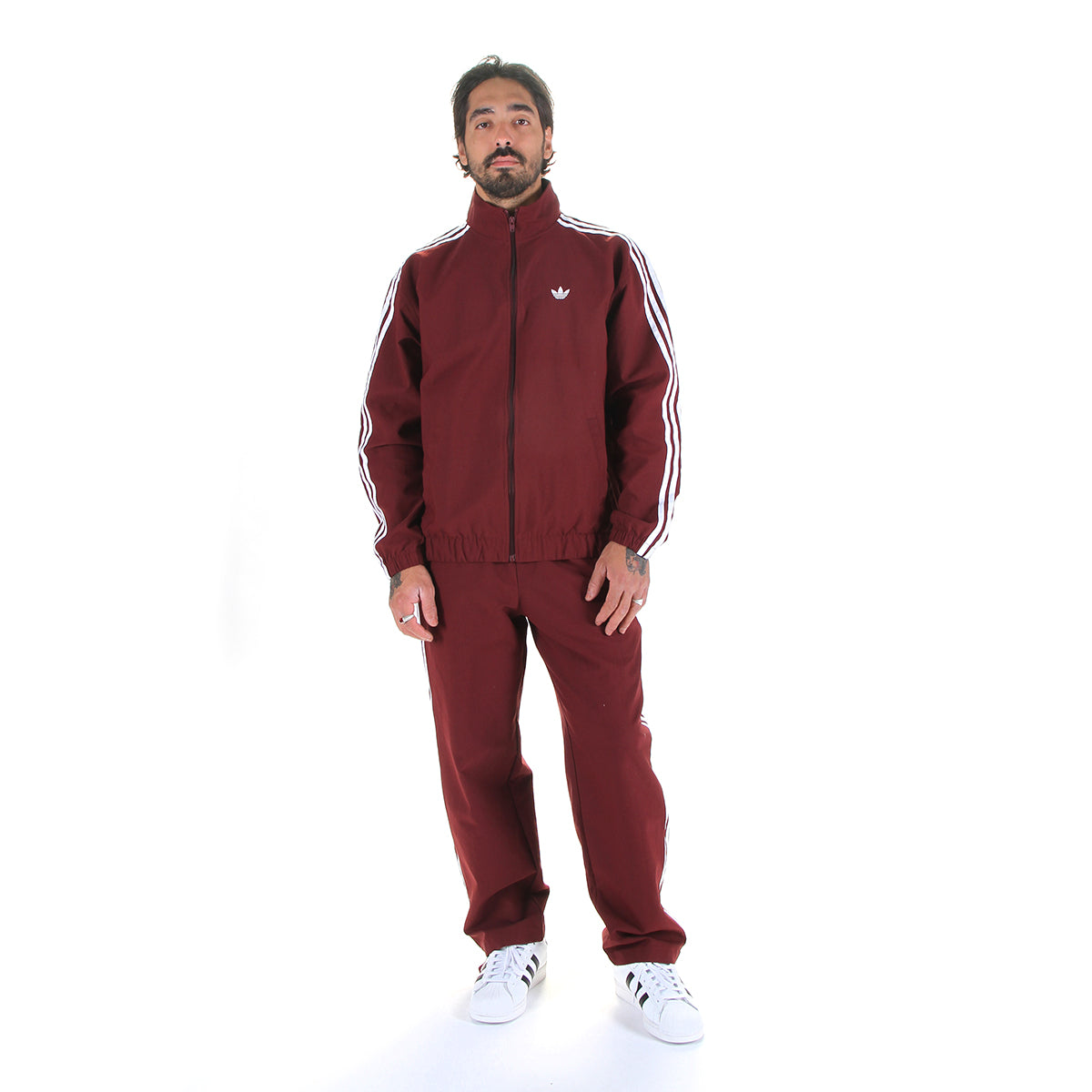 Adidas Skateboarding - Superfire Track Jacket
Style # KS4244
Color : Shadow Red / White

Adidas Skateboarding - Superfire Track Pant
Style # KS4246
Color : Shadow Red / White
