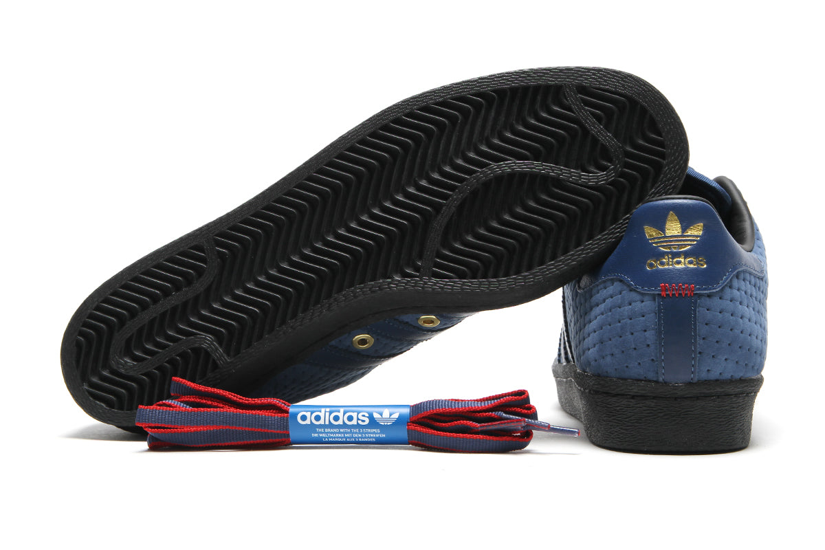 Adidas - Superstar x Arrow & Beast
Style # JS2594
Color : Night Marine / Core Black