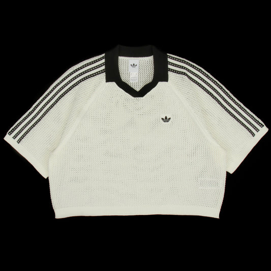 Adidas Originals - Women's Knitted Crochet Polo
Style # KC6490
Color : Off White