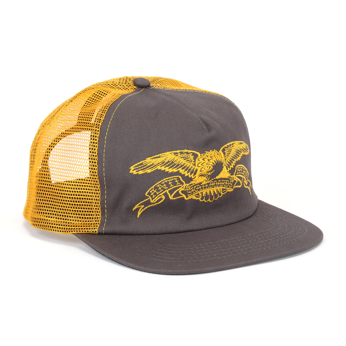 Anti Hero | Basic Eagle Snapback Hat Grey / Gold