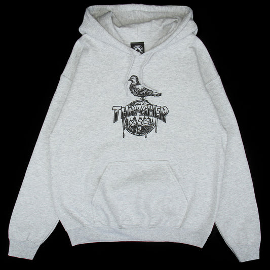 Thrasher x Anti Hero | Cover The Earth Hoodie Ash Grey