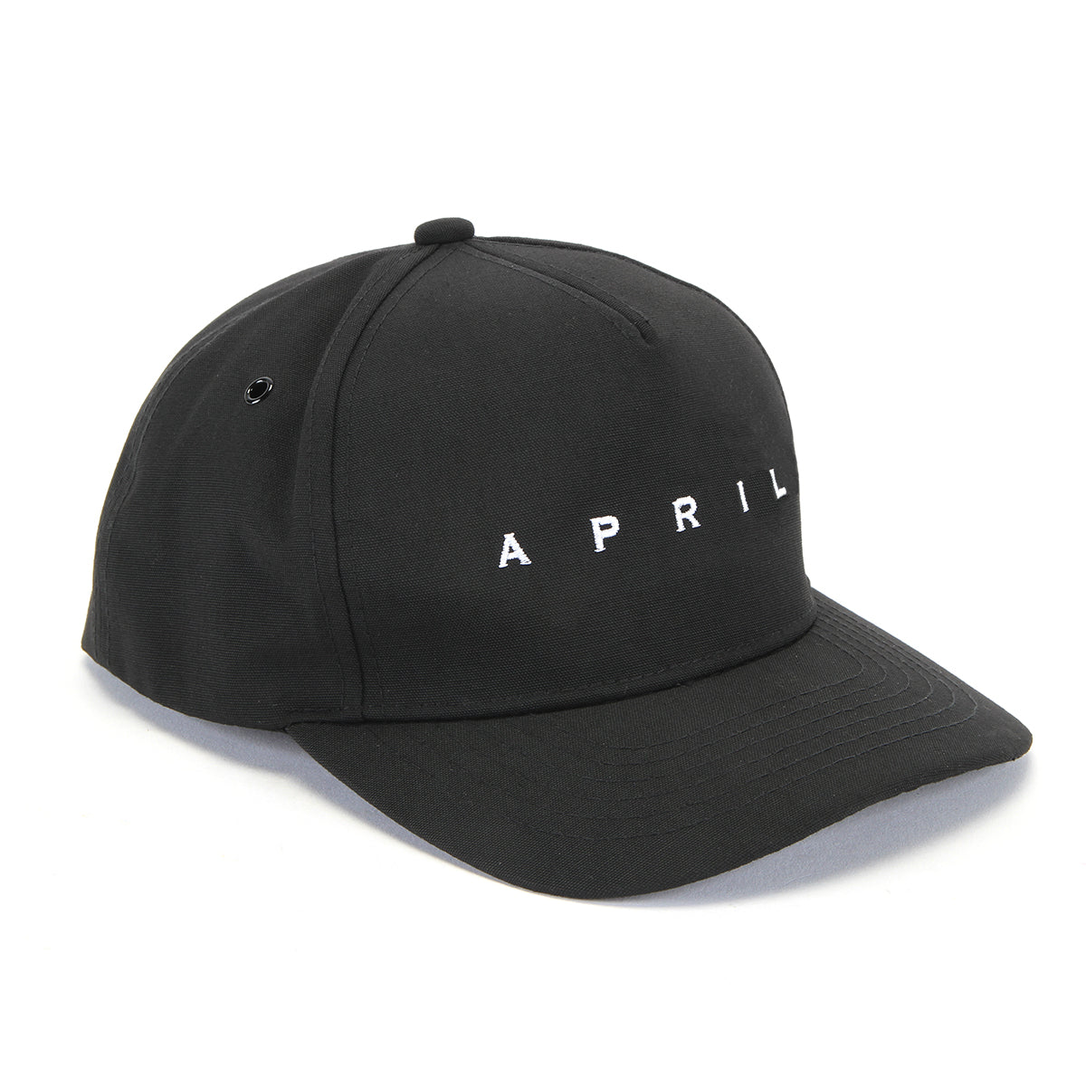 April | EMB Snapback Hat Black