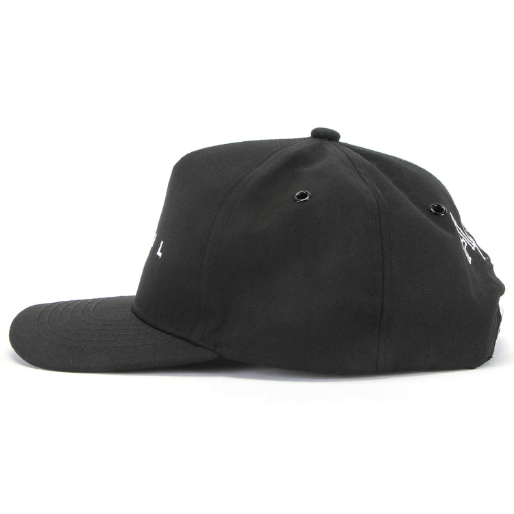 April | EMB Snapback Hat Black