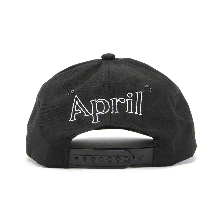 April | EMB Snapback Hat Black