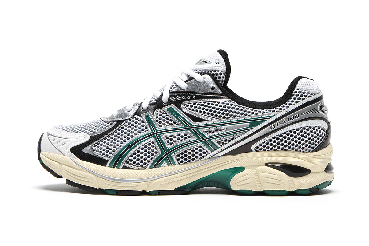 Asics | GT-2160
Style # 1203A275.106
Color : White / Jasper Green