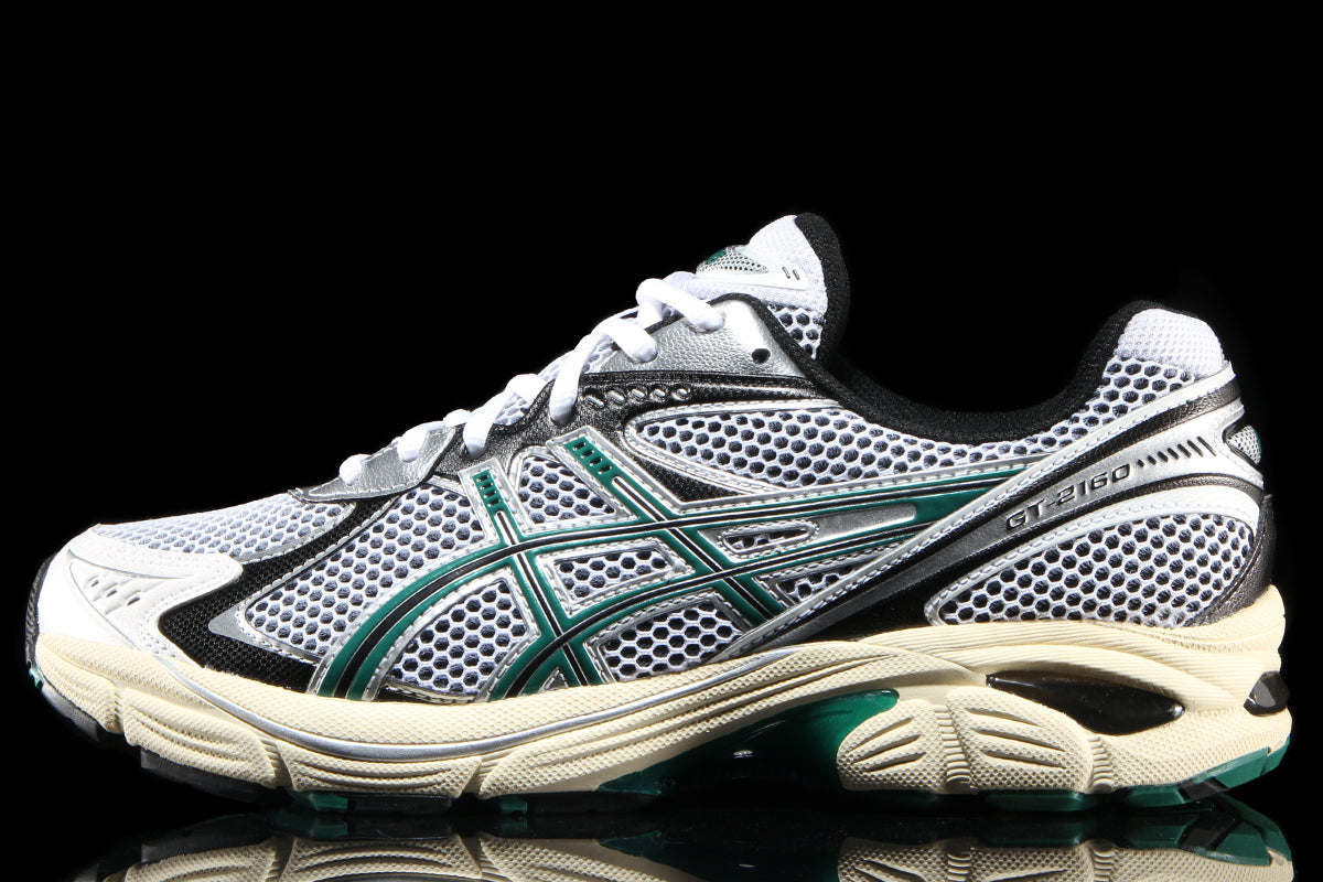 Asics | GT-2160
Style # 1203A275.106
Color : White / Jasper Green