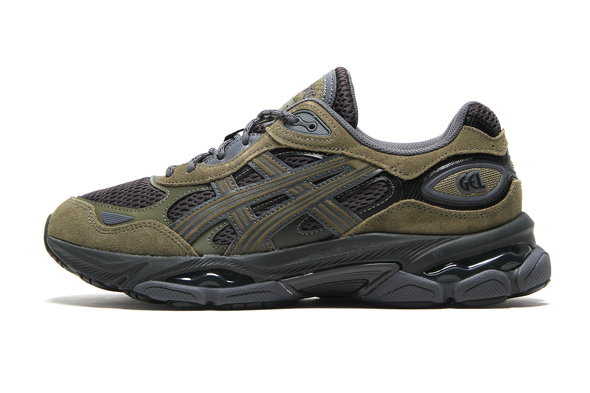 Asics - Gel-NYC 2.0
Style # 1203B080.021
Color : Graphite Grey / Loden Green