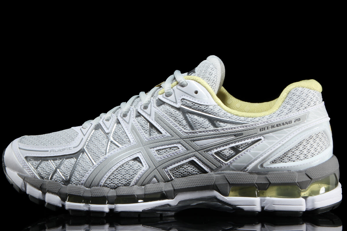 Asics - Gel-Kayano 20
Style # 1203A388.022
Color : Glacier Grey / Glacier Grey