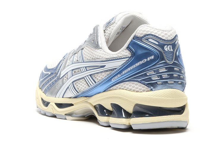 Asics | Gel-Kayano 14
Style # 1203A537.102
Color : Cream / Denim Blue