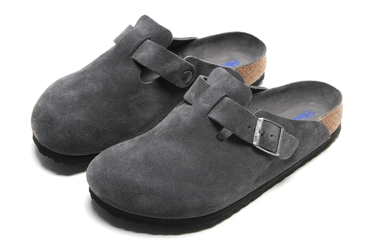 Birkenstock - Boston SFB
Style # 132080
Color : Charcoal