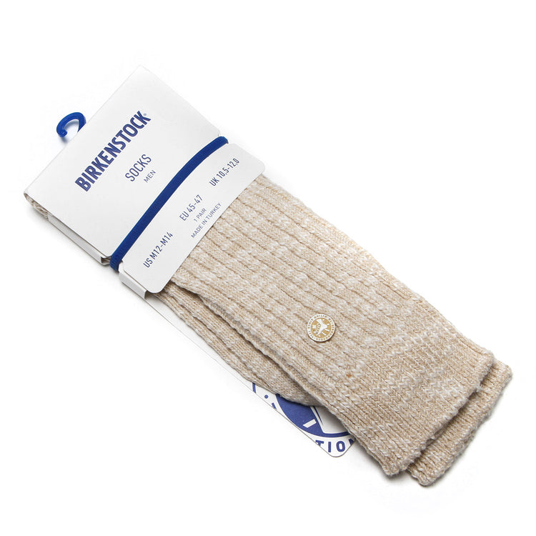 Birkenstock - Cotton Slub Sock
Color : Beige / White