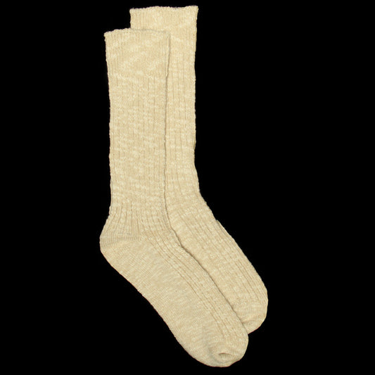 Birkenstock - Cotton Slub Sock
Color : Beige / White