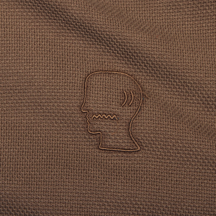 Brain Dead - Boxy Thermal Mock Neck T-Shirt
Color : Brown