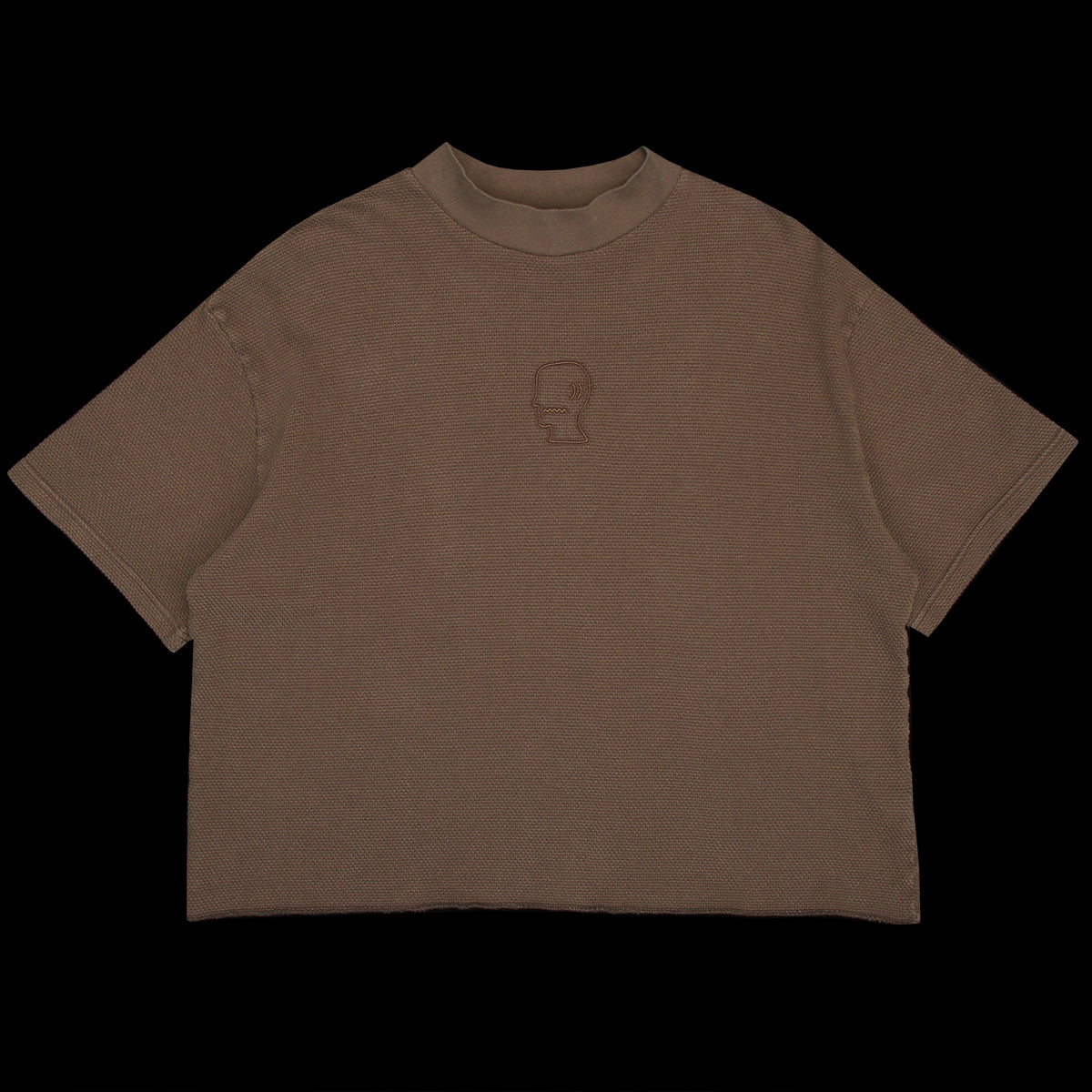 Brain Dead - Boxy Thermal Mock Neck T-Shirt
Color : Brown