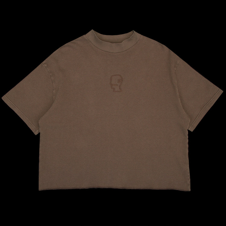 Brain Dead - Boxy Thermal Mock Neck T-Shirt
Color : Brown