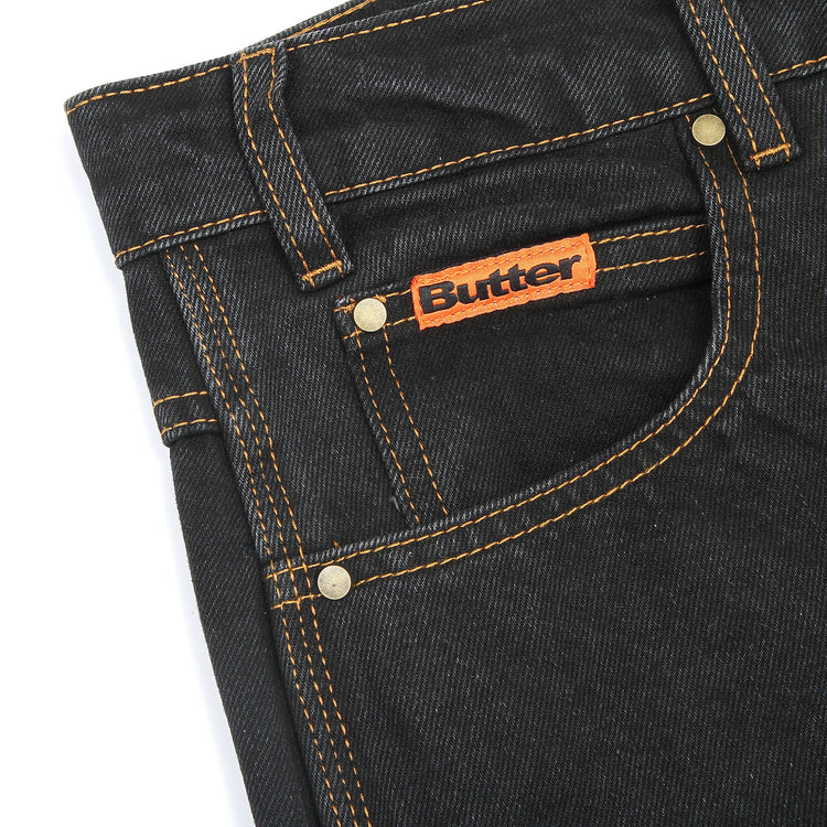 Butter Goods | Baggy Denim Jeans Color :Washed Black
