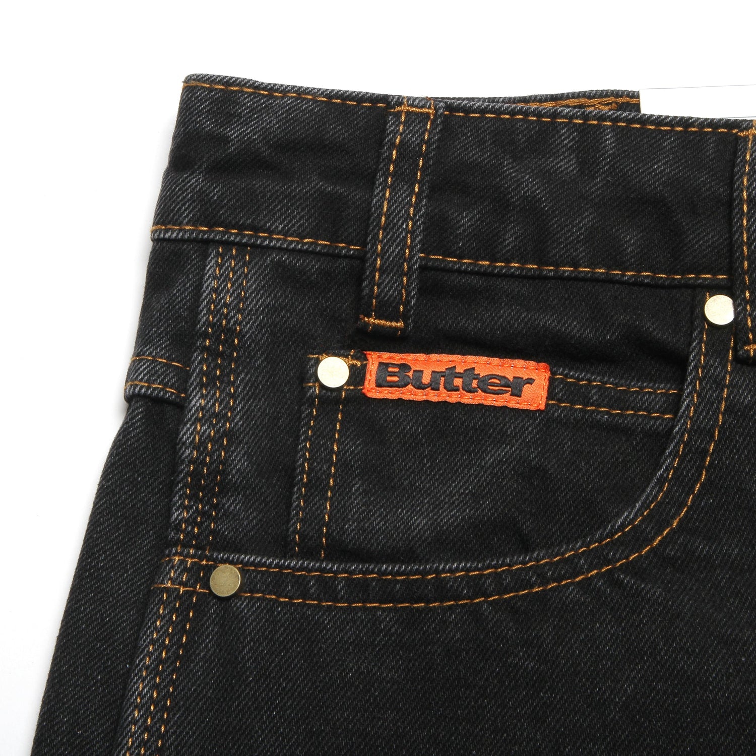 Butter Goods | Baggy Denim Shorts Color : Washed Black