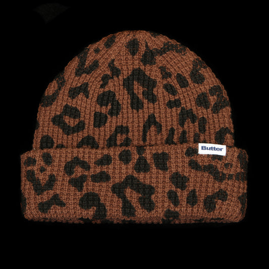 Butter Goods - Distressed Waffle Beanie
Color : Leopard