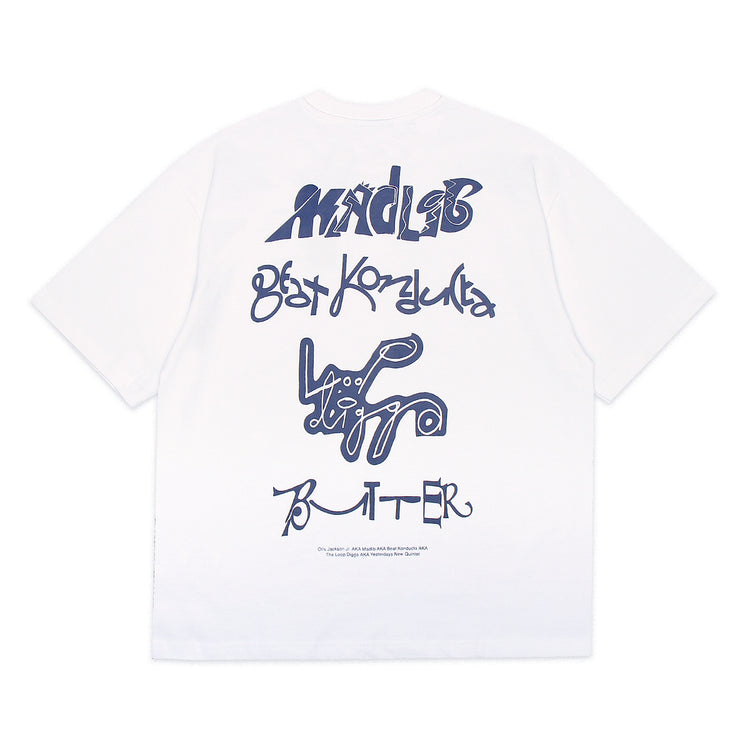 Butter Goods x Madlib - Alias T-Shirt
Color : White