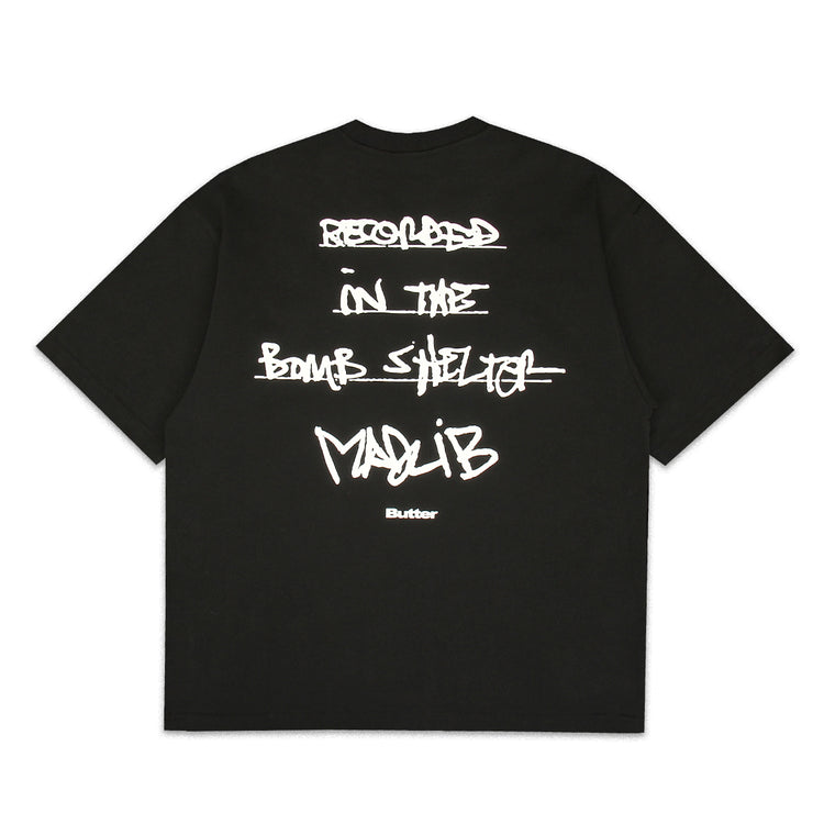 Butter Goods x Madlib - Bomb Shelter T-Shirt
Color : Black