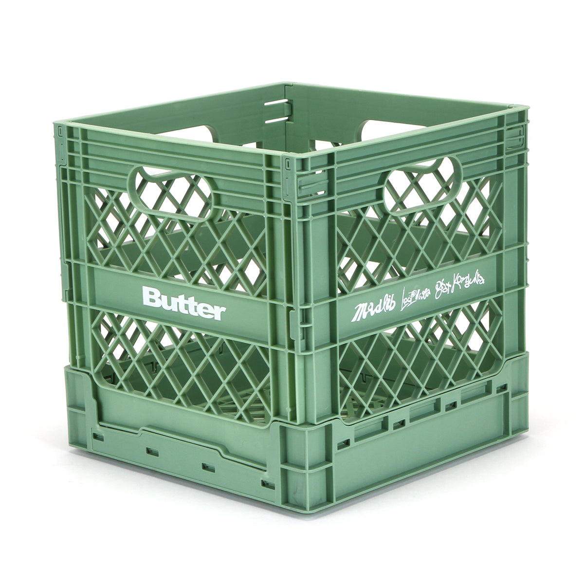 Butter Goods x Madlib - Collapsable Record Crate
Color : Sage