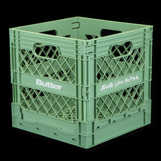 Butter Goods x Madlib - Collapsable Record Crate
Color : Sage