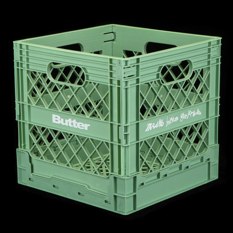 Butter Goods x Madlib - Collapsable Record Crate
Color : Sage