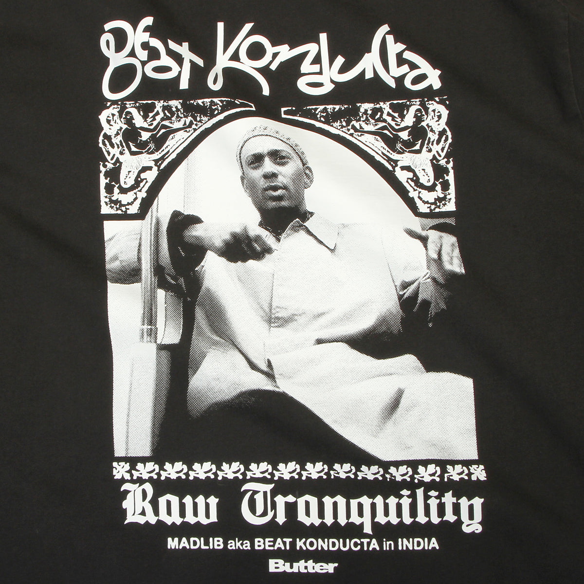 Butter Goods x Madlib - India T-Shirt
Color : Washed Black