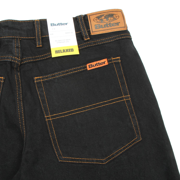 Butter Goods | Relaxed Denim Jeans Washed Black