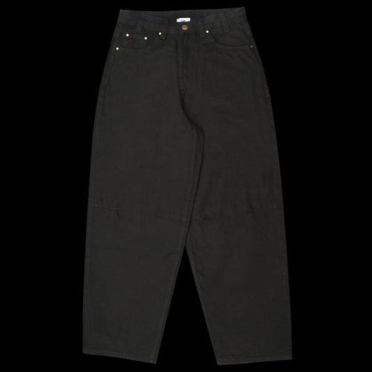 Butter Goods - Wide Cut Denim Jeans
Color : Flat Black Selvedge