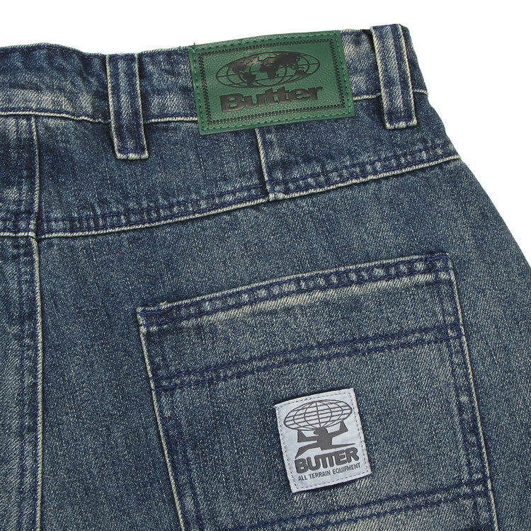Butter Goods - Wide Cut Denim Jeans
Color : Faded Work Blue